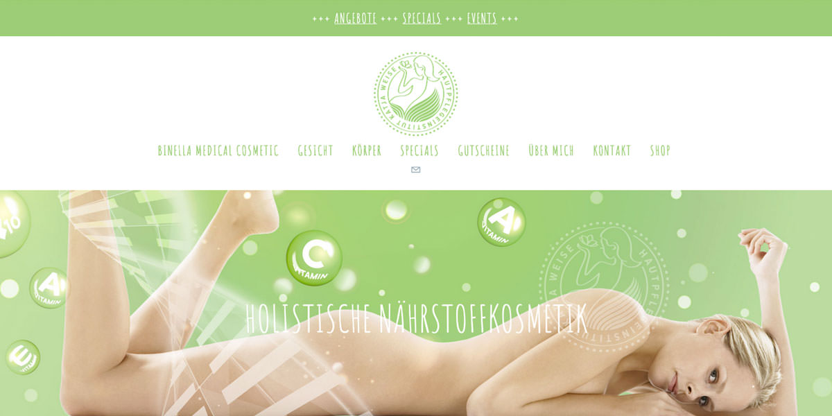Webdesign Hautpflegeinstitut Katja Weise.